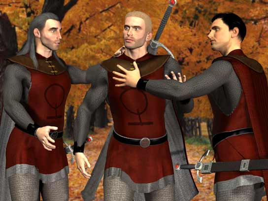 i tre Cavalieri di Eos, Wolfried, Sieghard e Vincent